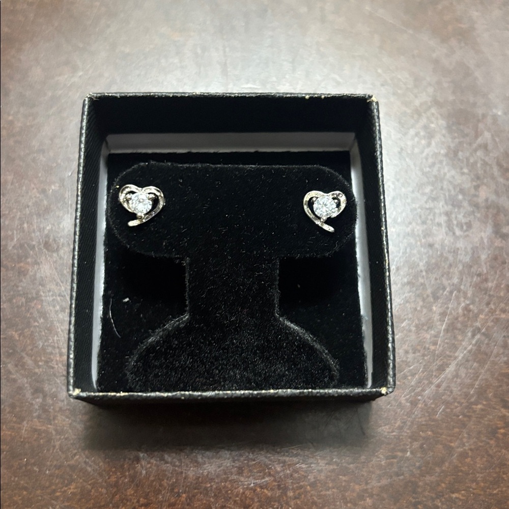 Heart Shaped Silver Earrings